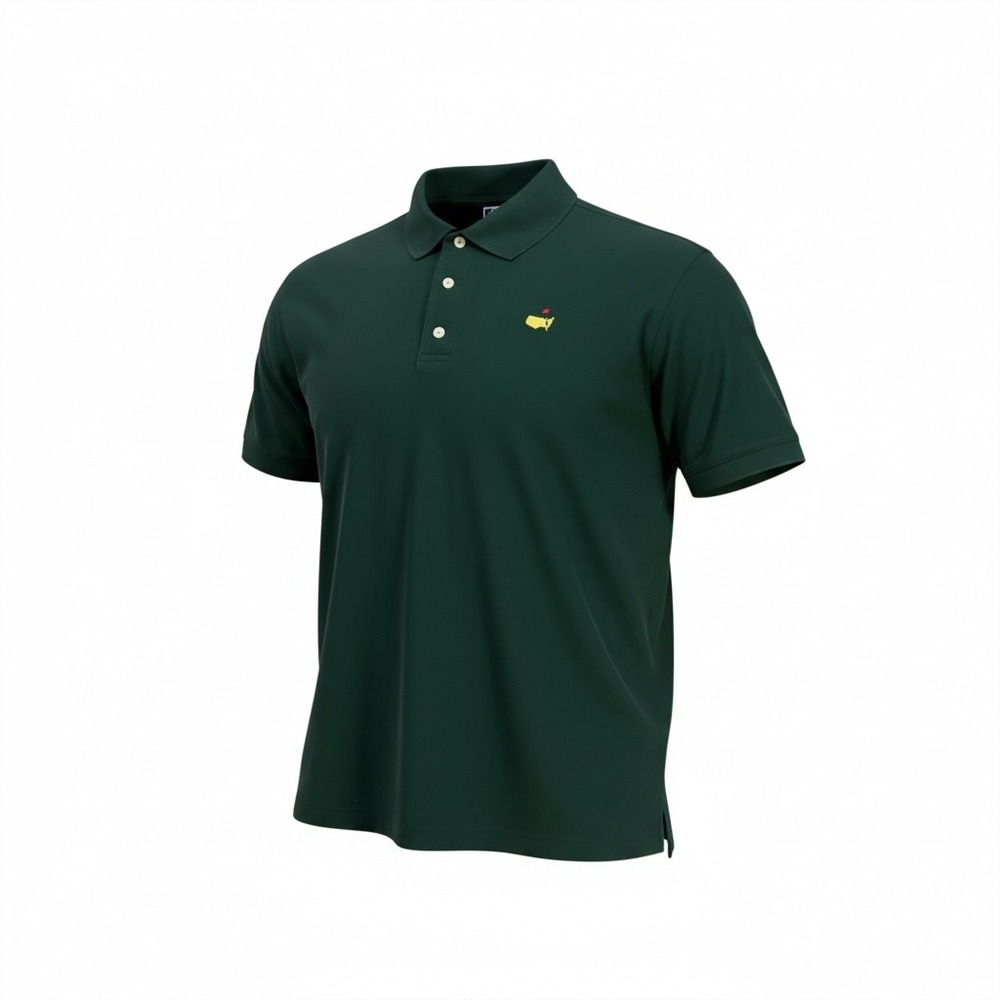 Men's Dark Green Polo Shirt with Embroidered Logo